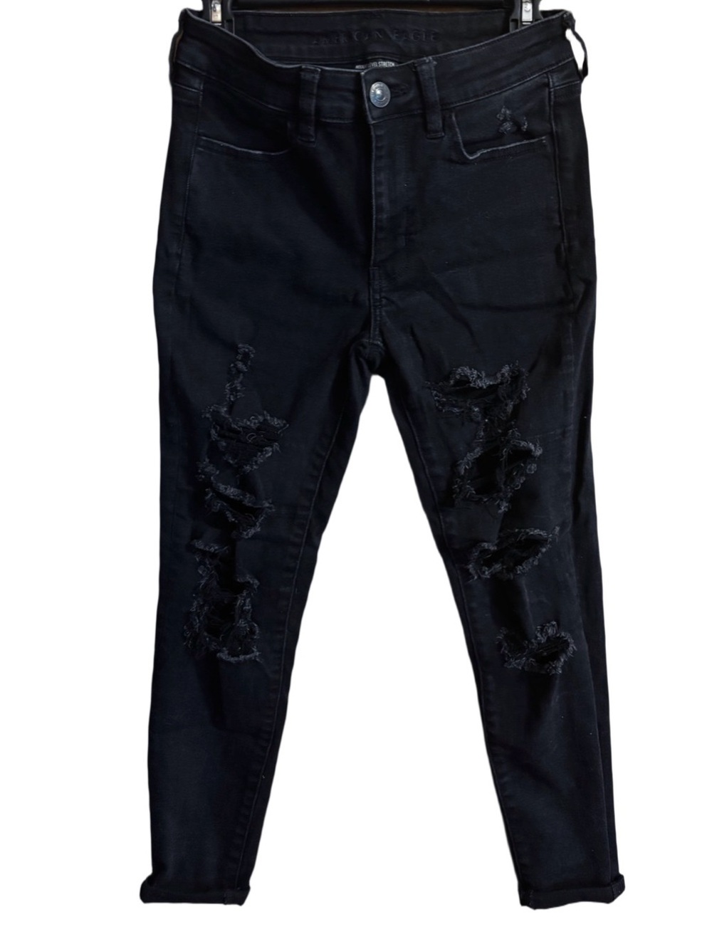 American Eagle Outfitters Black Ripped Jeans